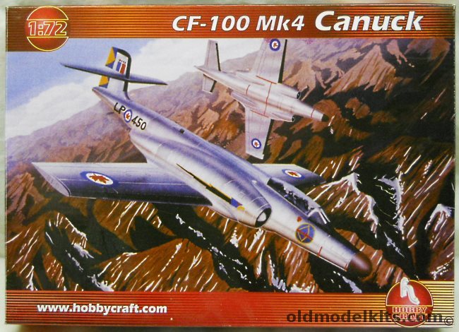 Hobby Craft 1/72 Avro CF-100 Mk.4 Canuck - RCAF No. 428 Sq (2 Aircraft) or 409 Sq 'Nighthawks' Cold Lake 1957, HC1320 plastic model kit